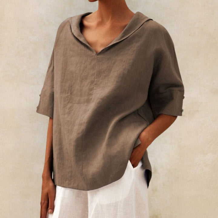 BEAUMONT NICE | CHEMISE À COL EN V POUR FEMME