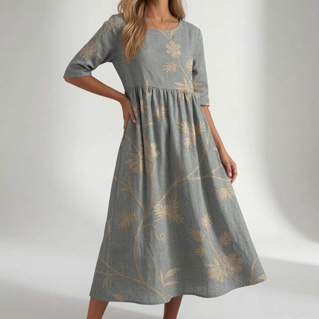 BEAUMONT NICE | ROBE MAXI FLORALE IMPRIMÉE POUR FEMMES