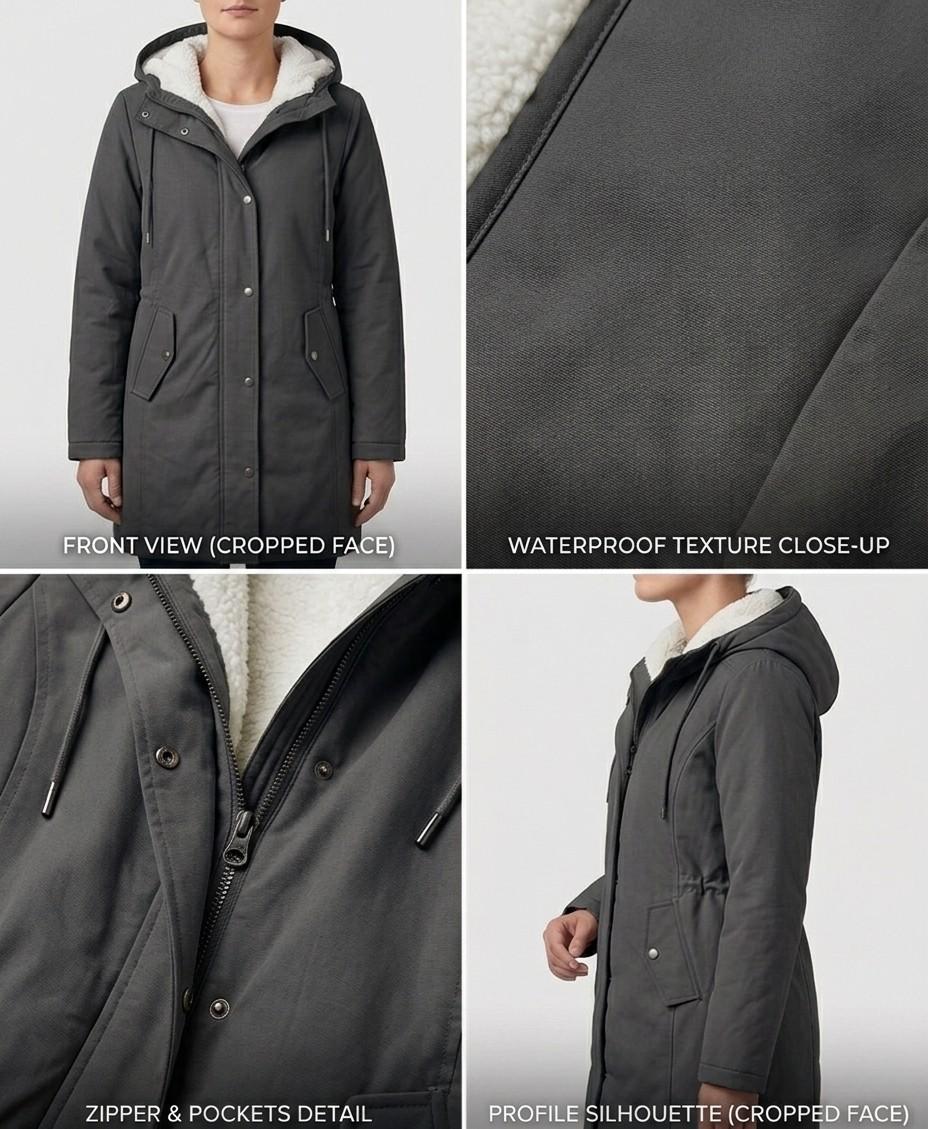 BEAUMONT NICE | PARKA D'HIVER DOUBLÉE EN POLAIRE POUR FEMMES