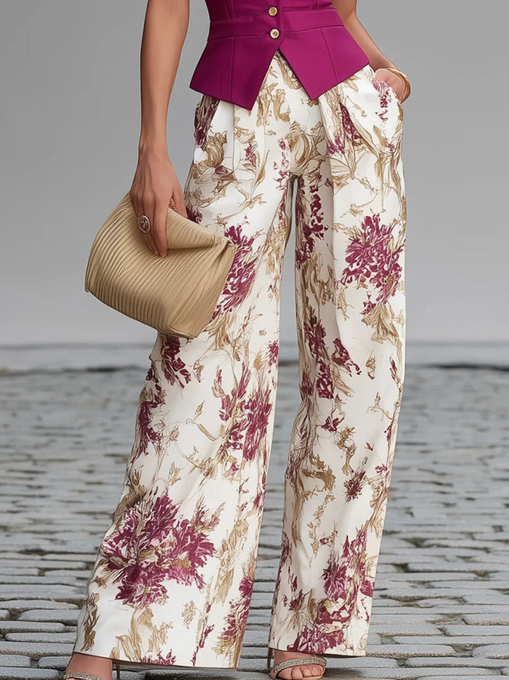 BEAUMONT NICE | ENSEMBLE PANTALON FLORAL POUR FEMMES