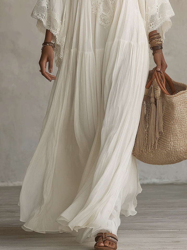 BEAUMONT NICE | ROBE MAXI AVEC DENTELLE POUR FEMMES