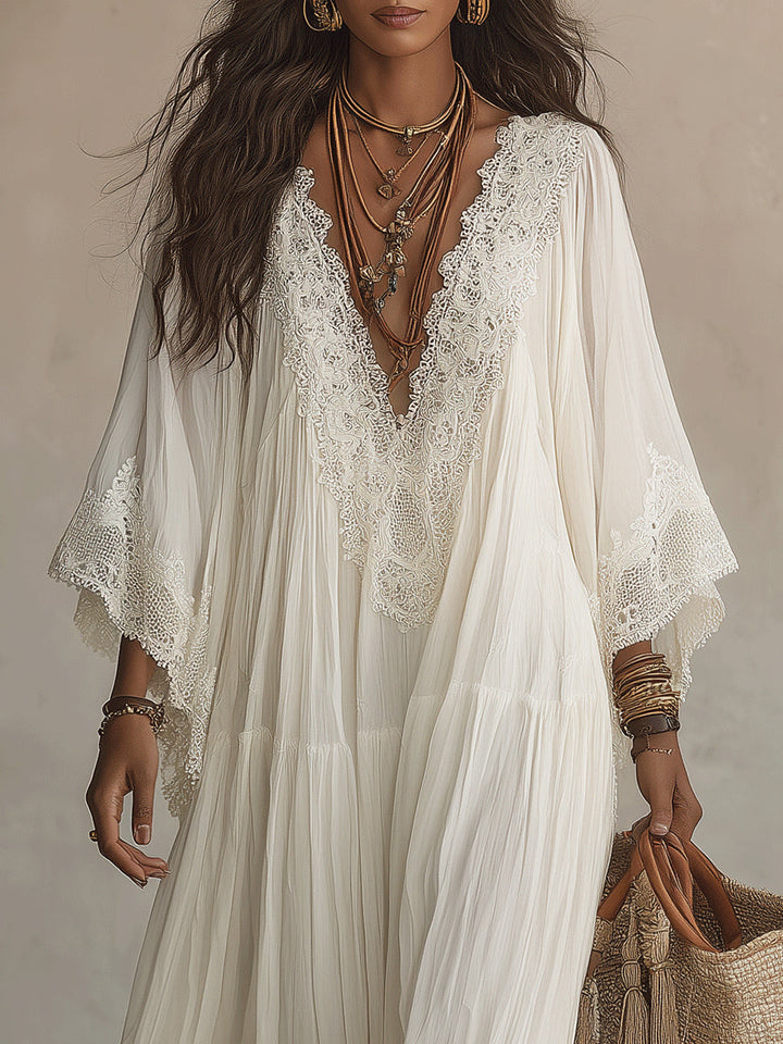 BEAUMONT NICE | ROBE MAXI AVEC DENTELLE POUR FEMMES
