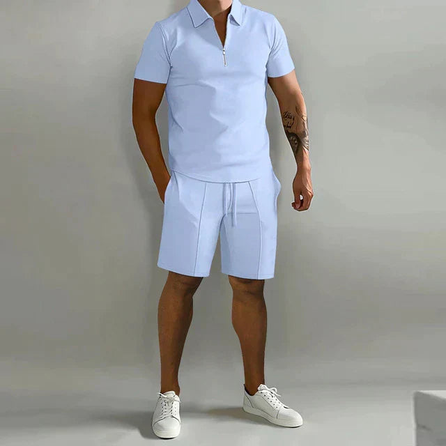 ZIP POLO COORD SET FOR MEN