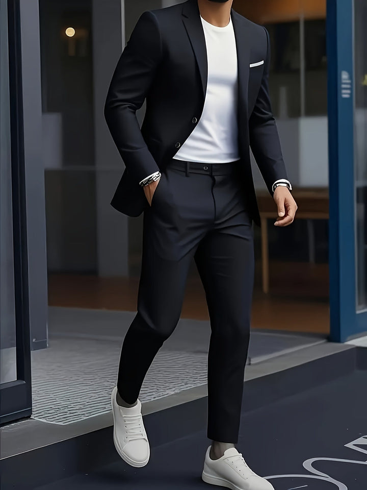 LAPEL SUIT SET FOR MEN