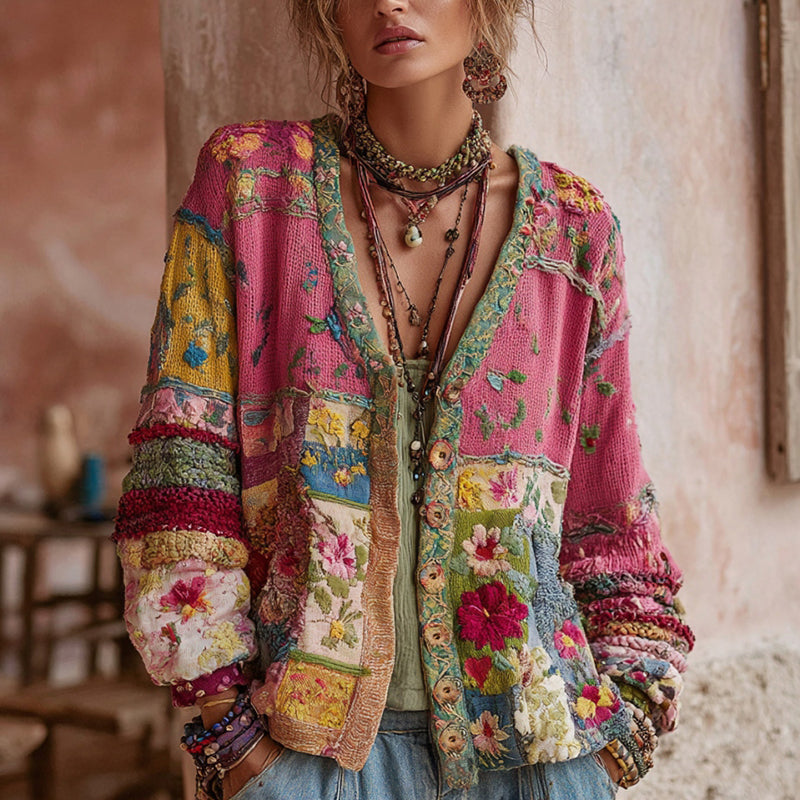 BEAUMONT NICE | GILET EN PATCHWORK FLORAL POUR FEMMES