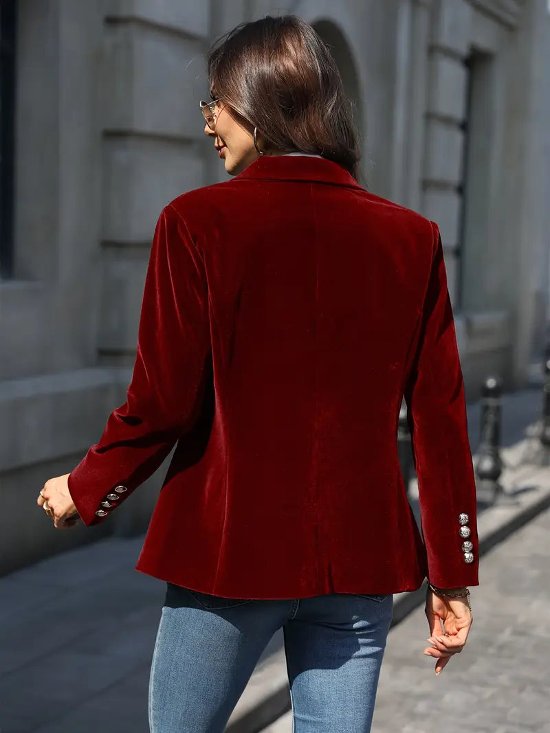BEAUMONT NICE | BLAZER EN AJUSTÉ AVEC BOUTONS DORÉS POUR FEMMES