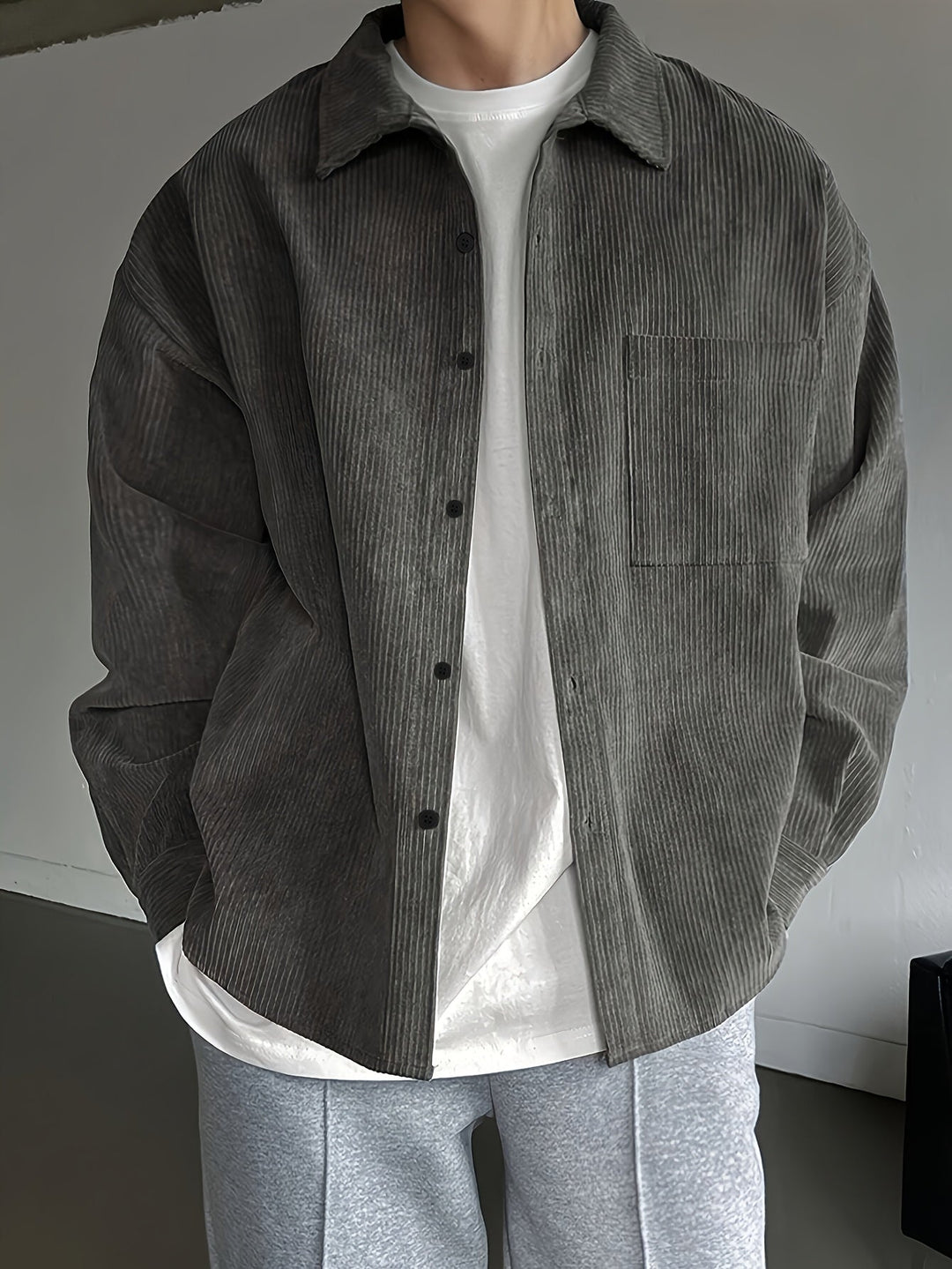 LOOSE BUTTON SHIRT FOR MEN