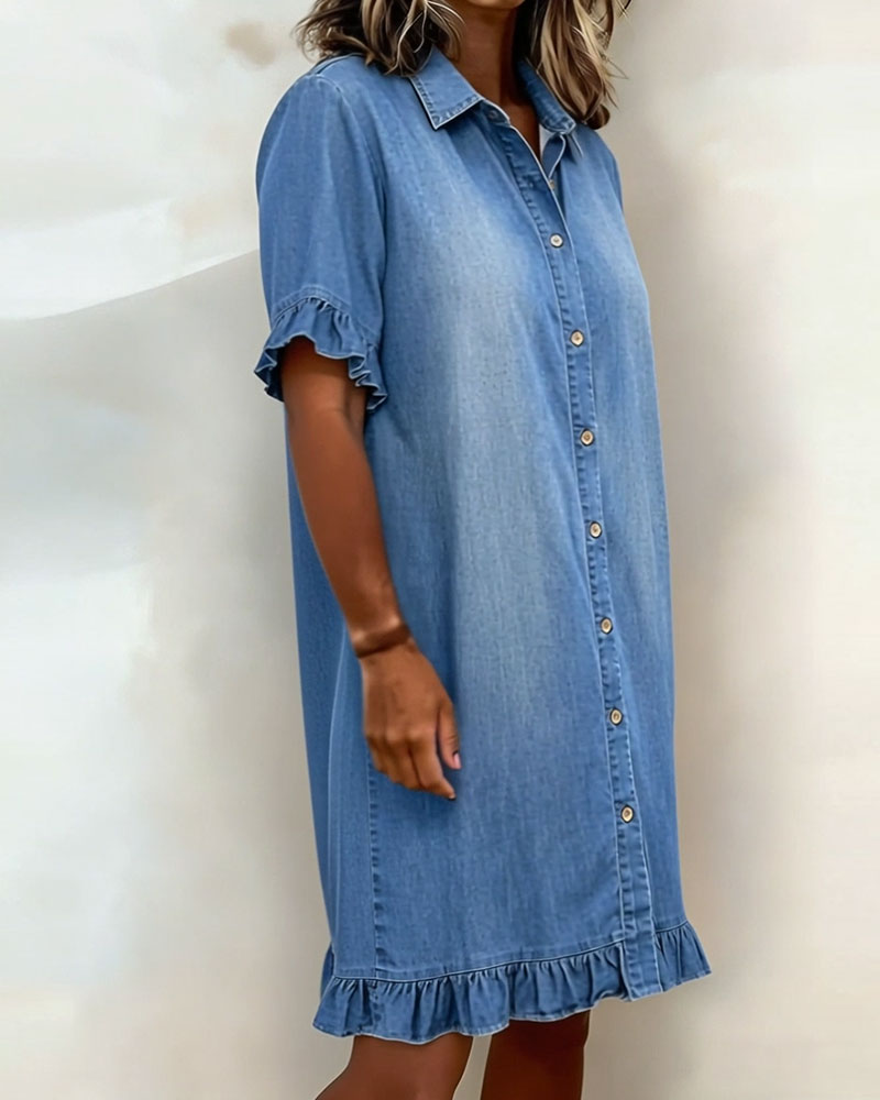 BEAUMONT NICE | ROBE EN DENIM À BOUTONS POUR FEMMES
