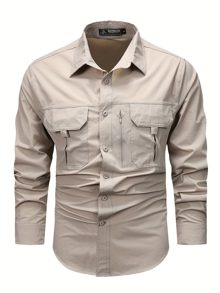 LONG SLEEVE CARGO SHIRT FOR MEN