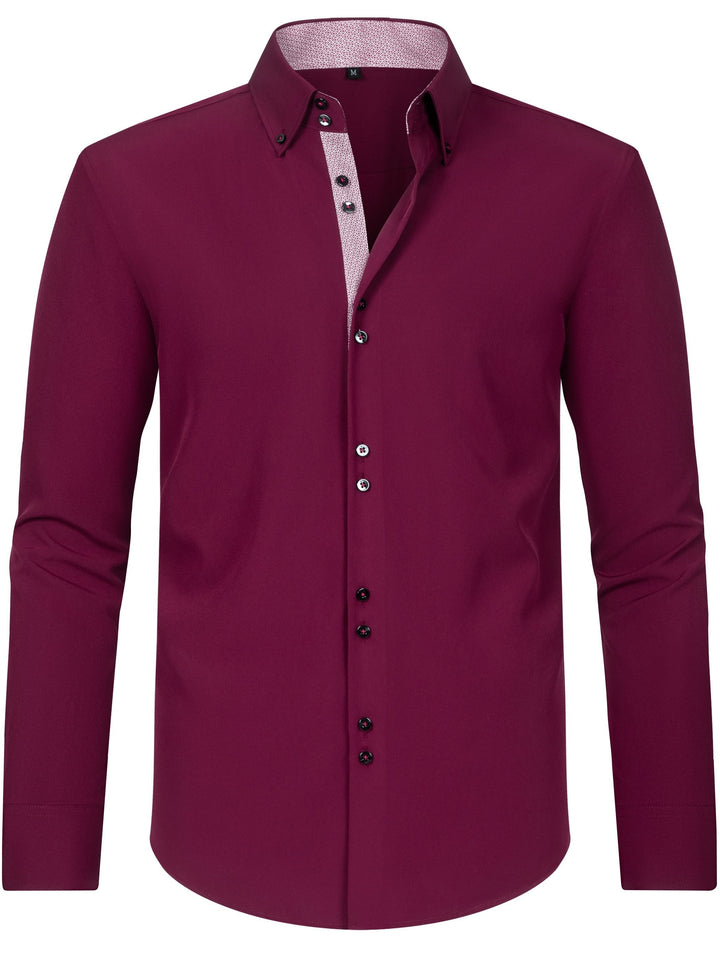 COLOR BLOCK DRESS SHIRT FOR MEN
