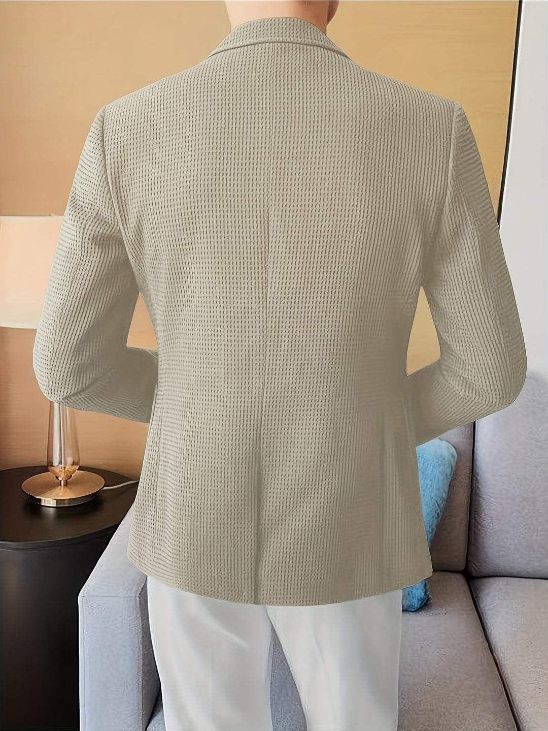 WAFFLE KNIT BLAZER FOR MEN