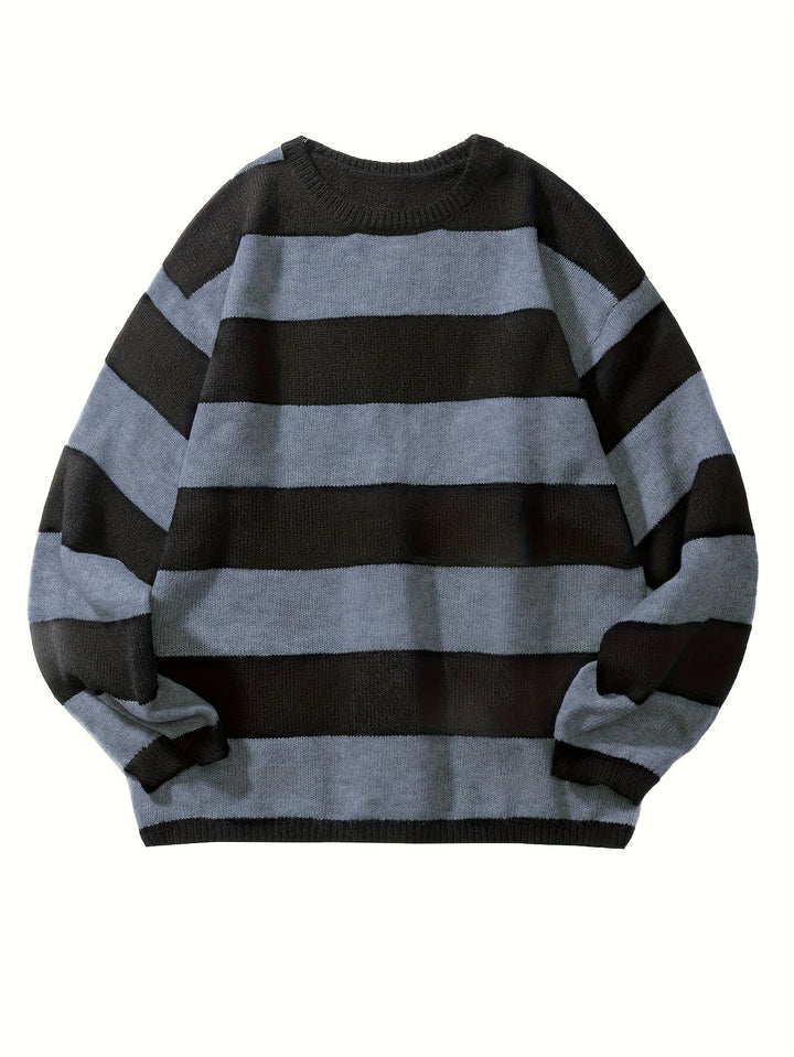 STRIPED KNIT PULLOVER FOR MEN