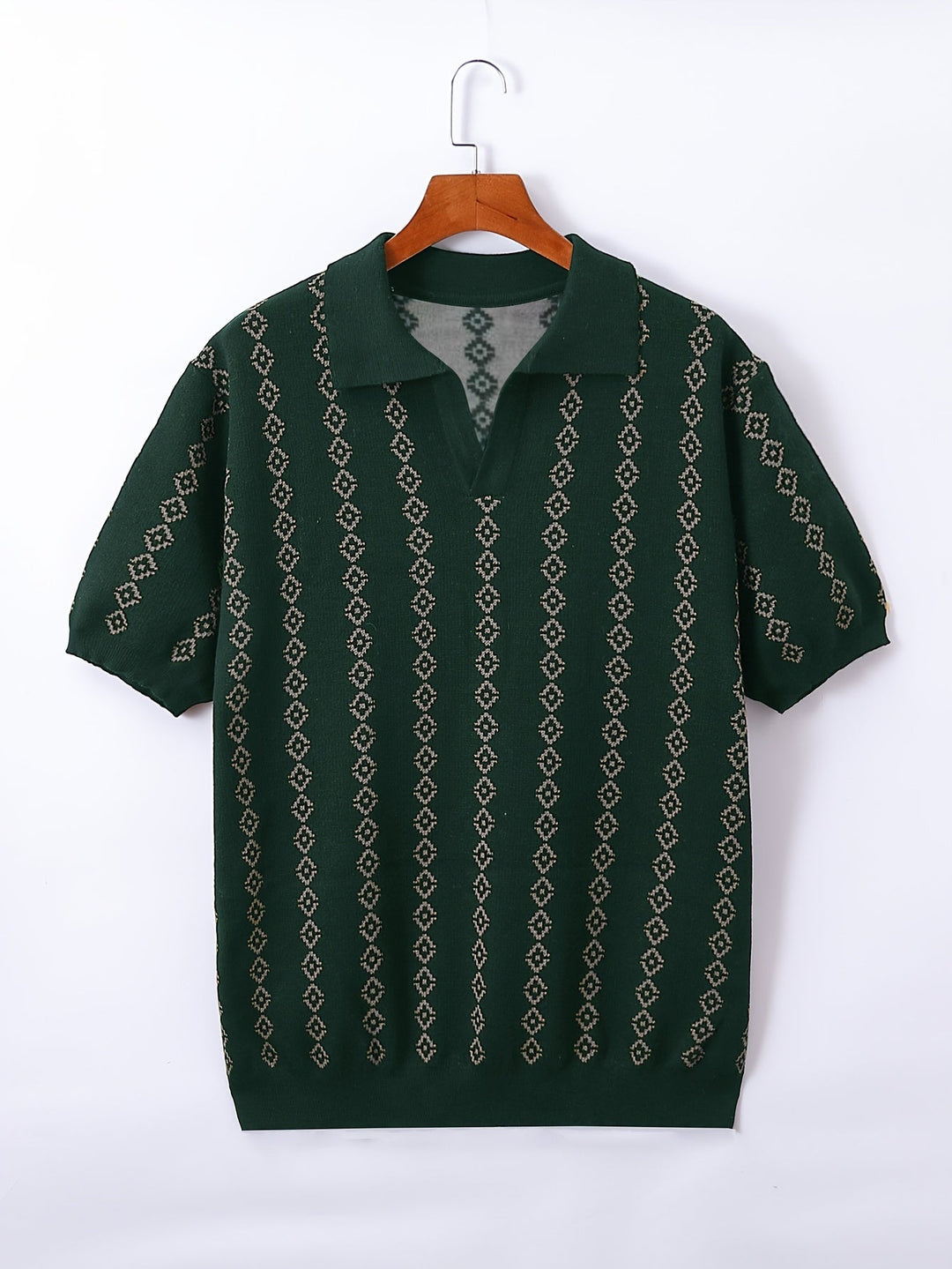 GEOMETRIC KNIT SHIRT FOR MEN