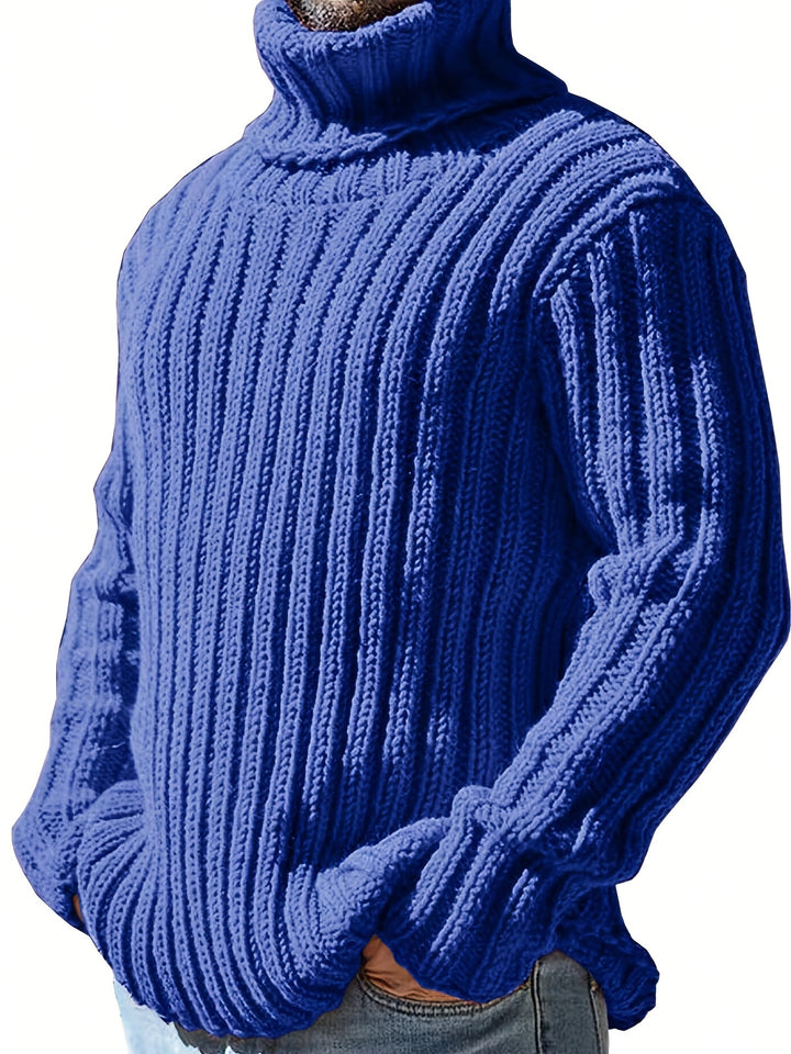TEXTURED HIGH NECK SWEATER FOR MEN
