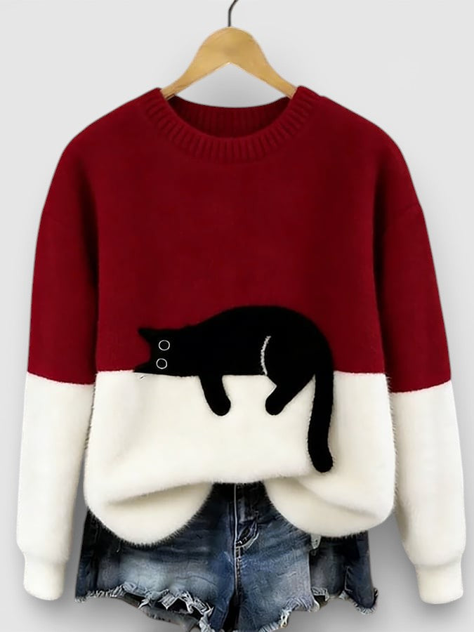 BEAUMONT NICE | PULL IMPRIMÉ FÉLIN POUR FEMMES