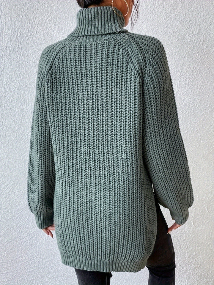 BEAUMONT NICE | SWEAT À COL HAUT ET HEM DÉCOUPÉ POUR FEMMES
