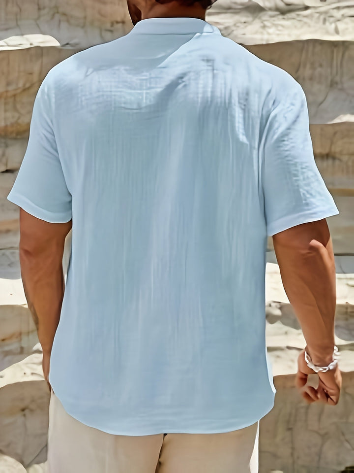 LOOSE HENLEY SHIRT FOR MEN