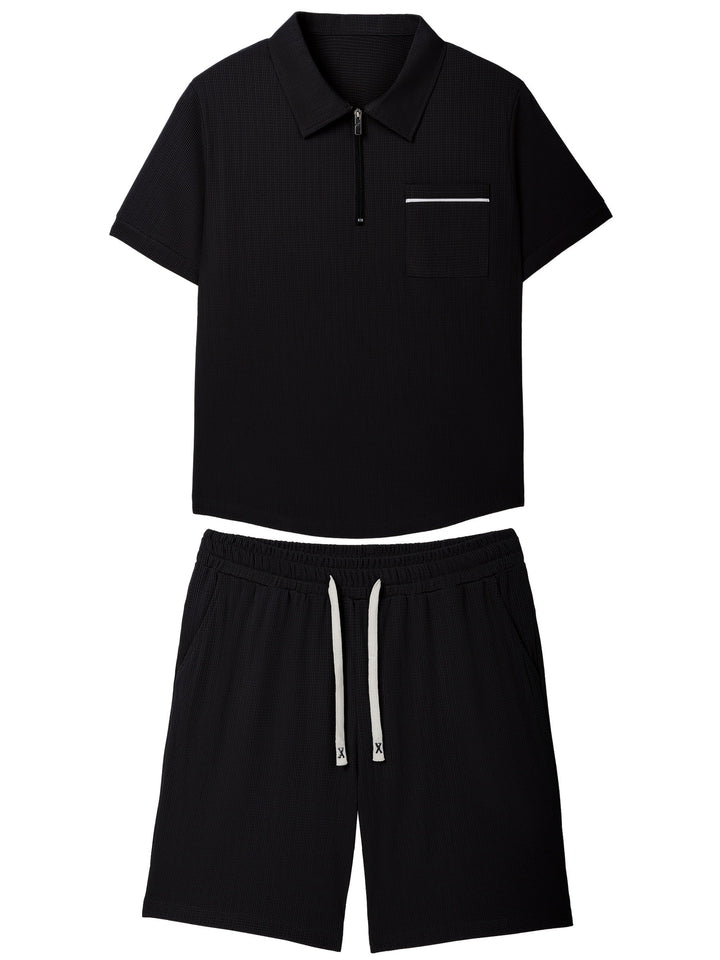 DRAWSTRING POLO SET FOR MEN