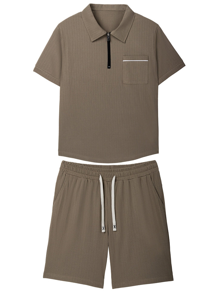 DRAWSTRING POLO SET FOR MEN
