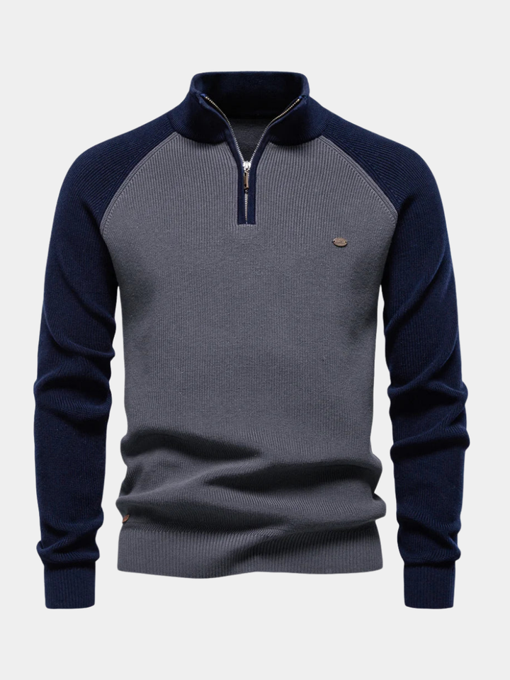 ZIPPERED PULLOVER FOR MEN