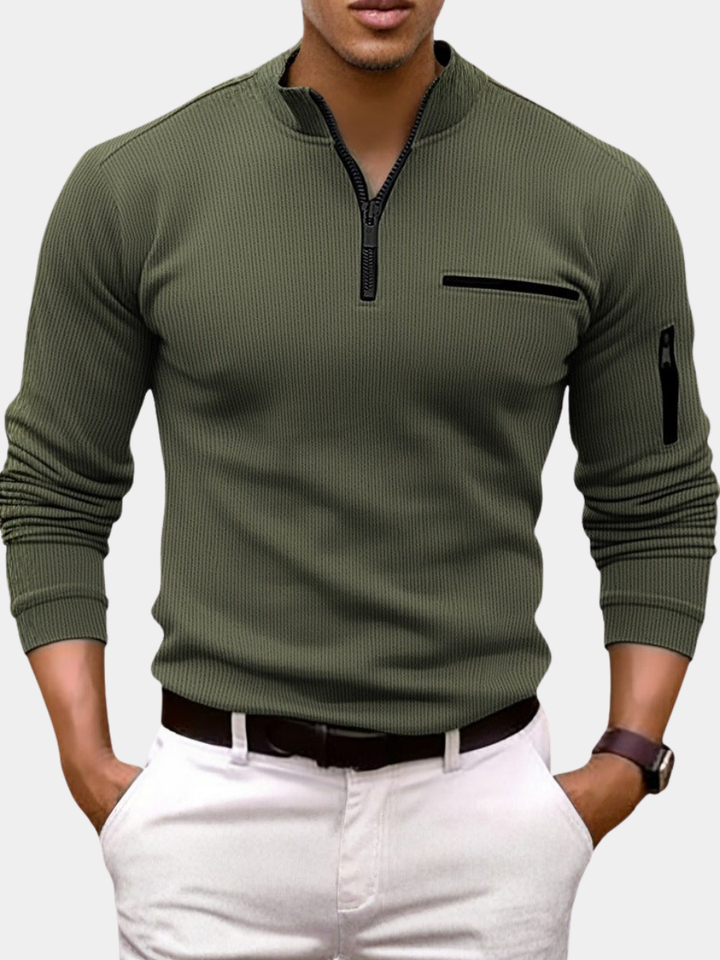 ZIP COLLAR SHIRT FOR MEN