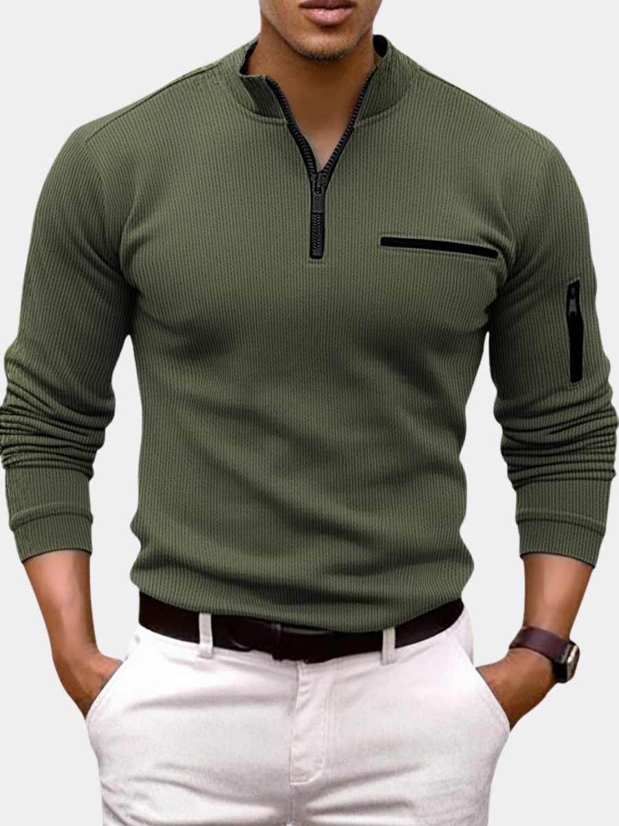 ZIP COLLAR SHIRT FOR MEN