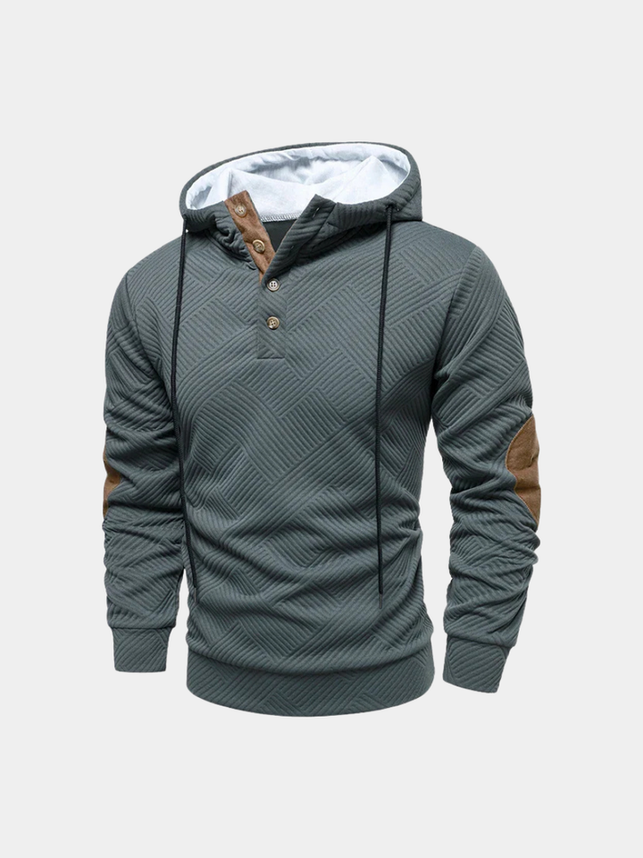 SLIM FIT HALF-BUTTON PULLOVER FOR MEN