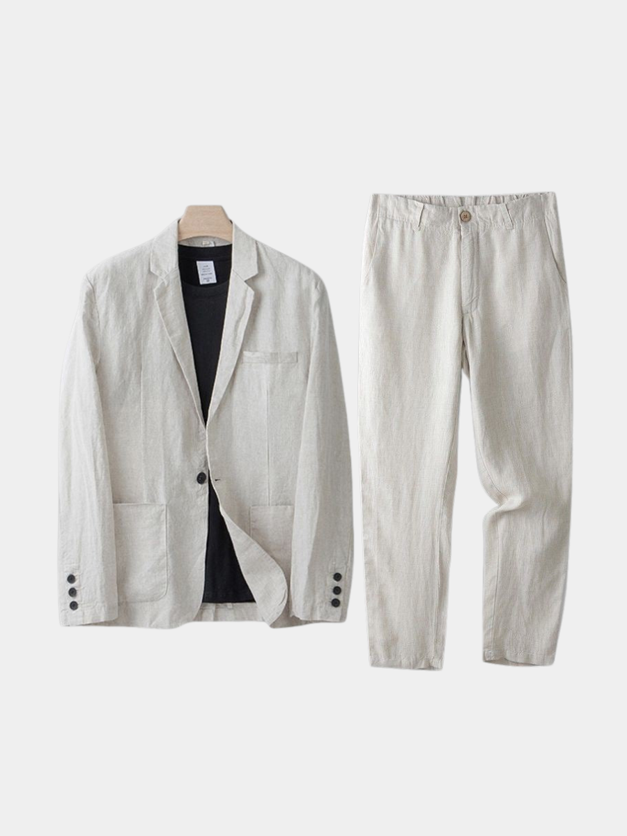 LINEN BLEND SUIT FOR MEN
