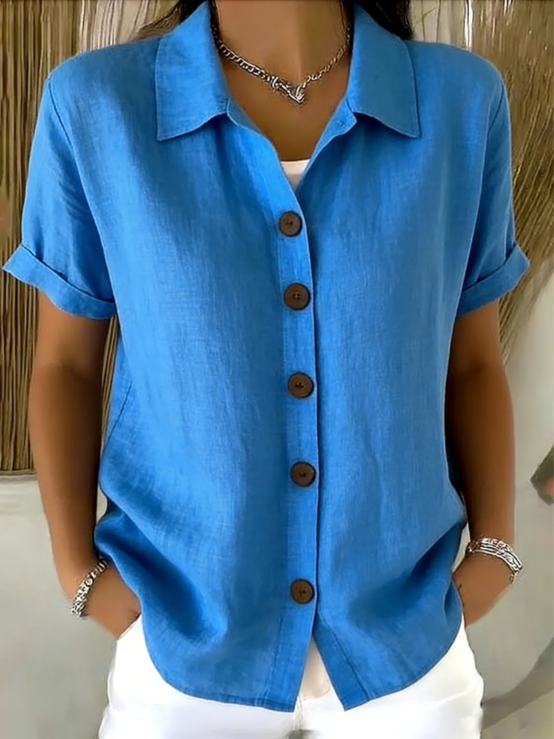 BEAUMONT NICE | CHEMISE À MANCHES COURTES AVEC COL POUR FEMMES