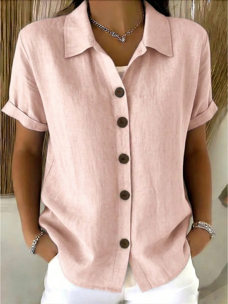 BEAUMONT NICE | CHEMISE À MANCHES COURTES AVEC COL POUR FEMMES