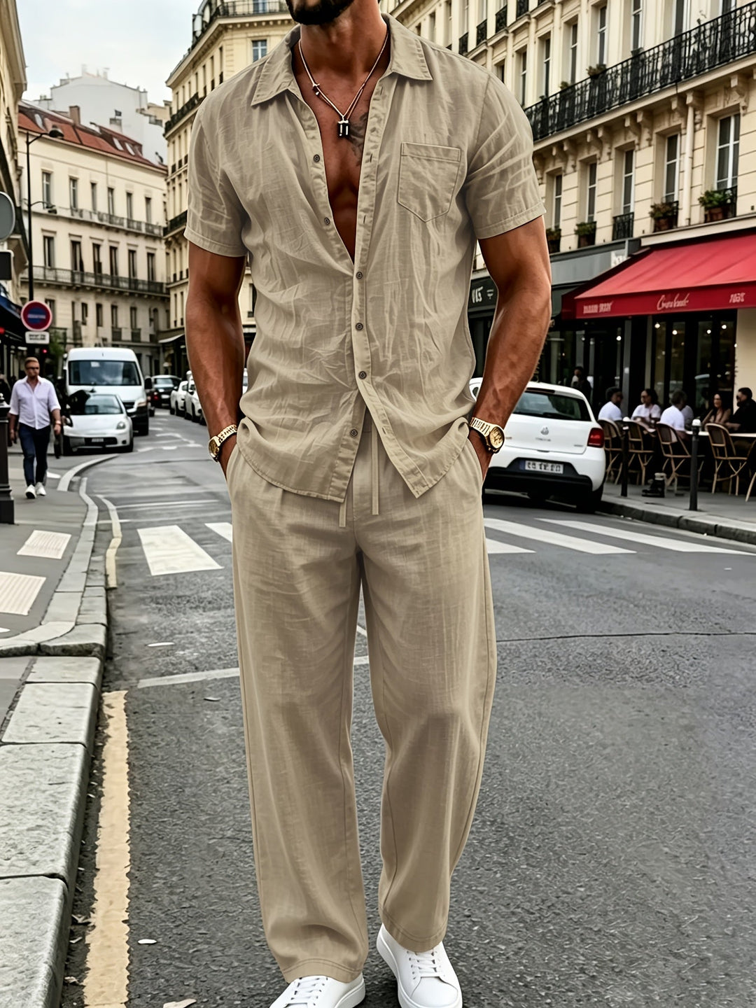 BUTTONED SET FOR MEN