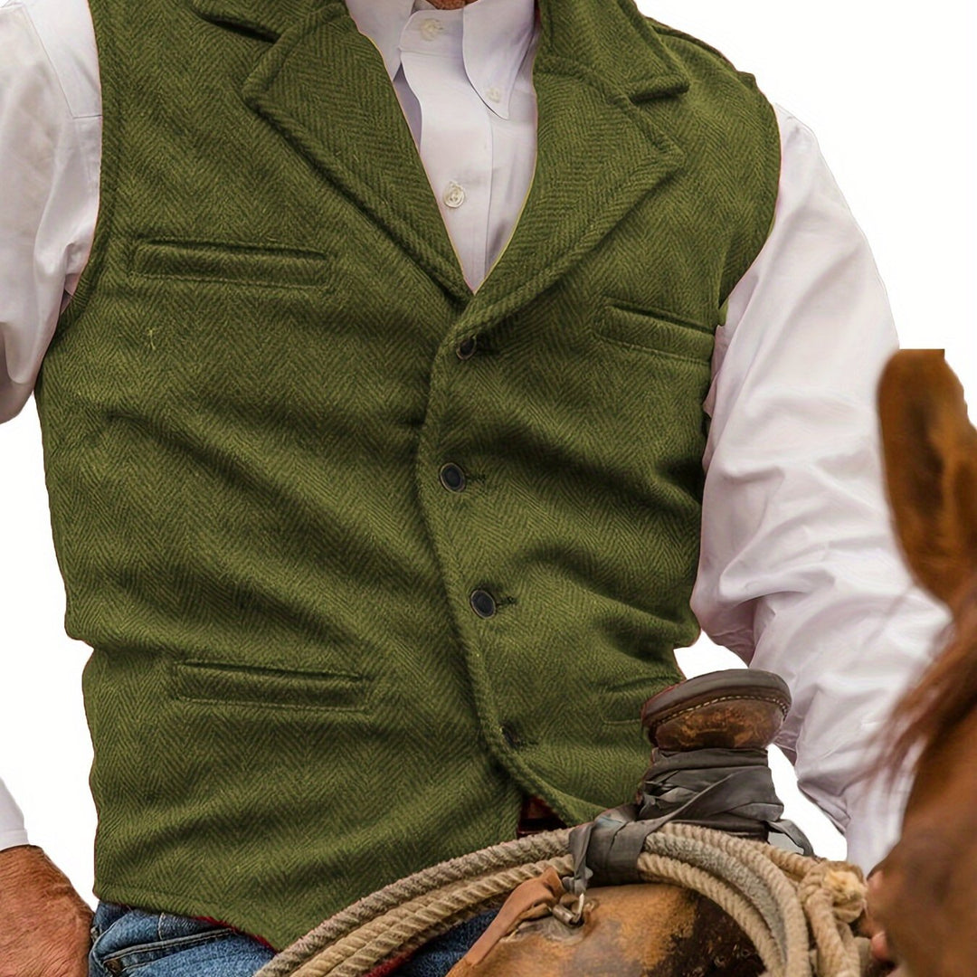 VINTAGE WOOL BLEND VEST FOR MEN