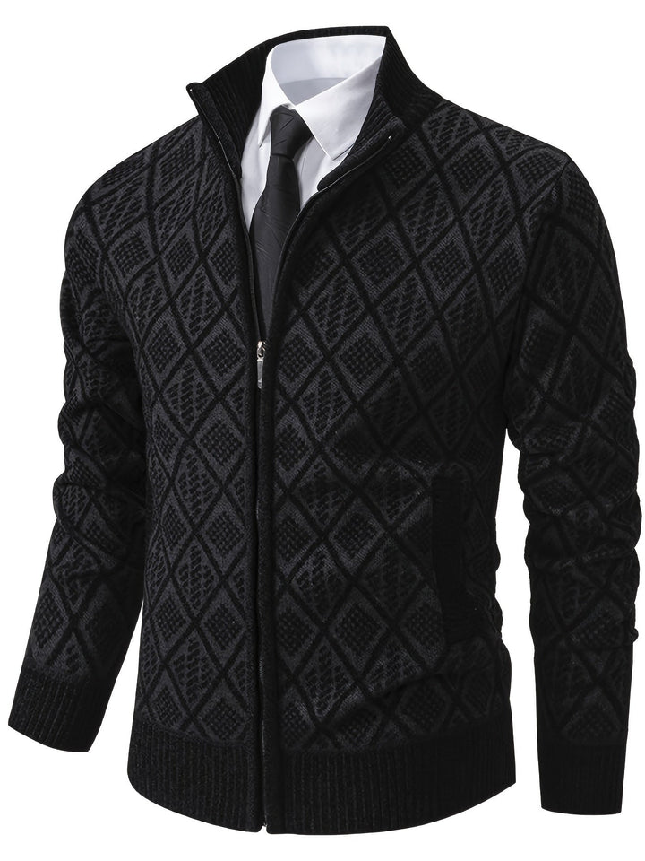 GEOMETRIC KNIT CARDIGAN FOR MEN