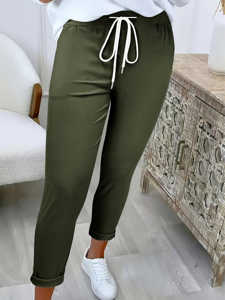 BEAUMONT NICE | PANTALON SLIM CLASSIQUE À CORDON POUR FEMMES