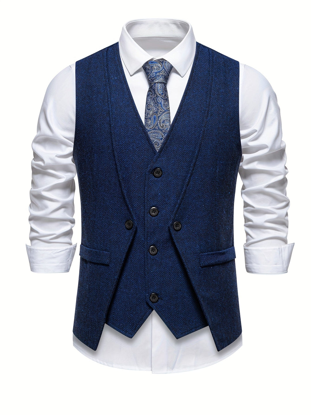VINTAGE BUTTON VEST FOR MEN
