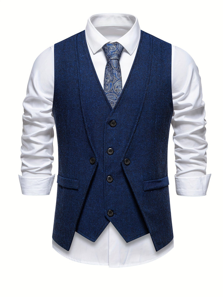 VINTAGE BUTTON VEST FOR MEN