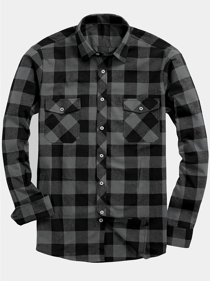 PLAID FLANNEL SHIRT FOR MEN