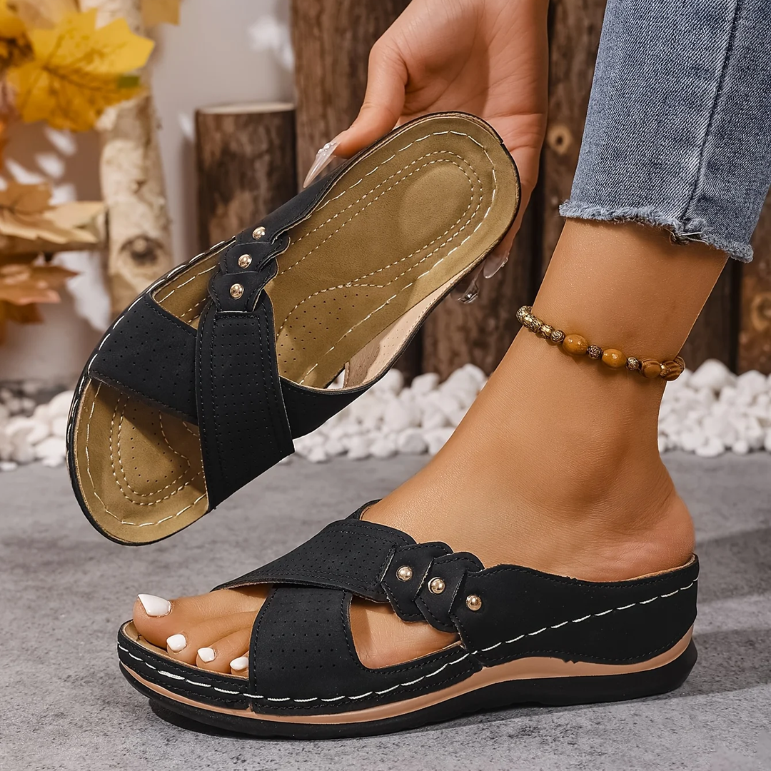 BEAUMONT NICE | SANDALES À TALON COMPENSÉ CHIC POUR FEMMES