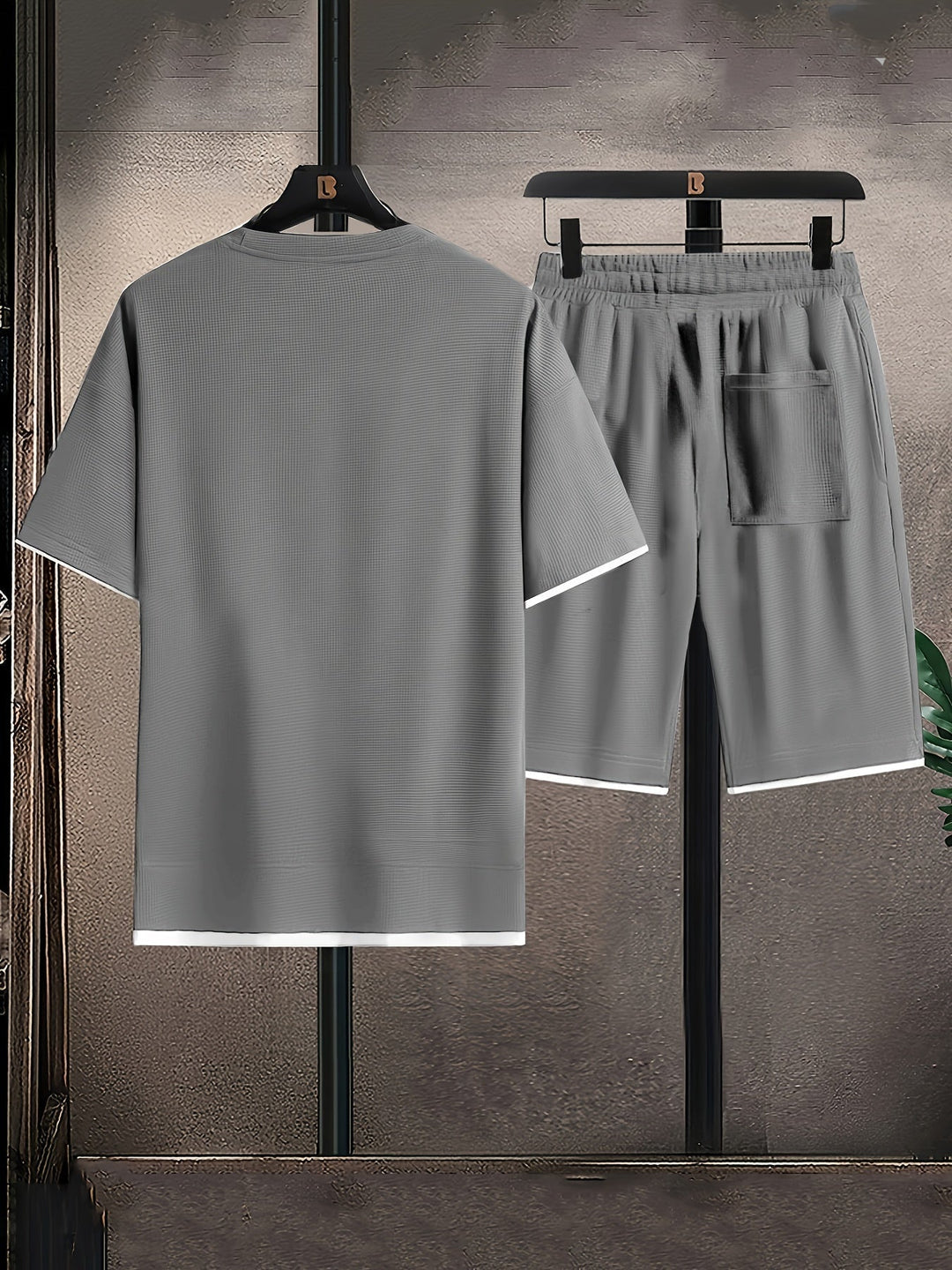 WAFFLE KNIT SET FOR MEN