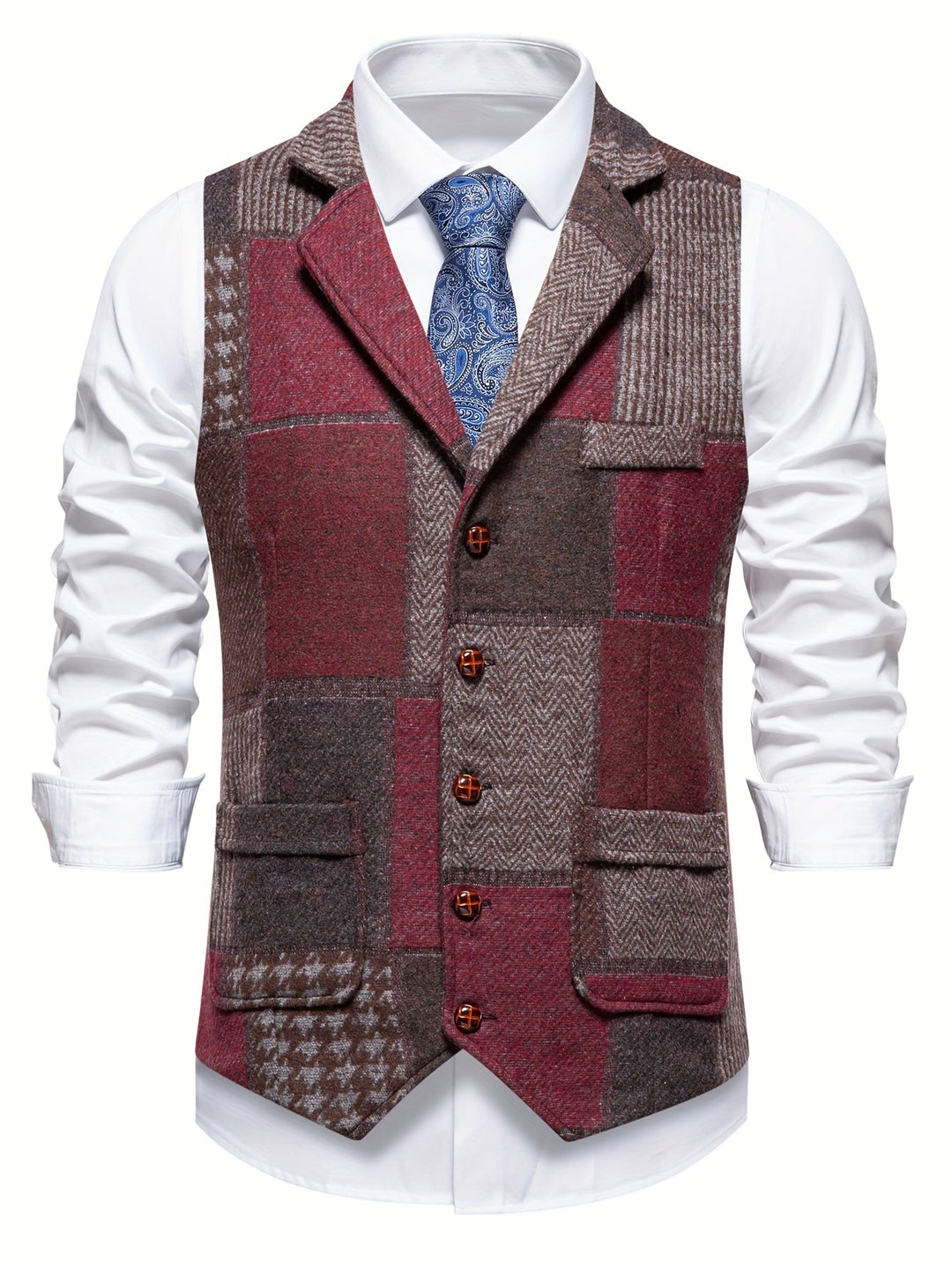 FORMAL TWEED VEST FOR MEN