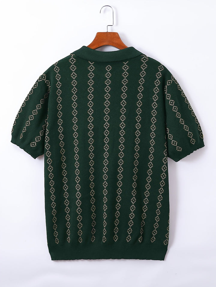 GEOMETRIC KNIT SHIRT FOR MEN