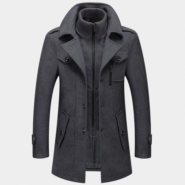 LONG BUTTON WINTER JACKET FOR MEN