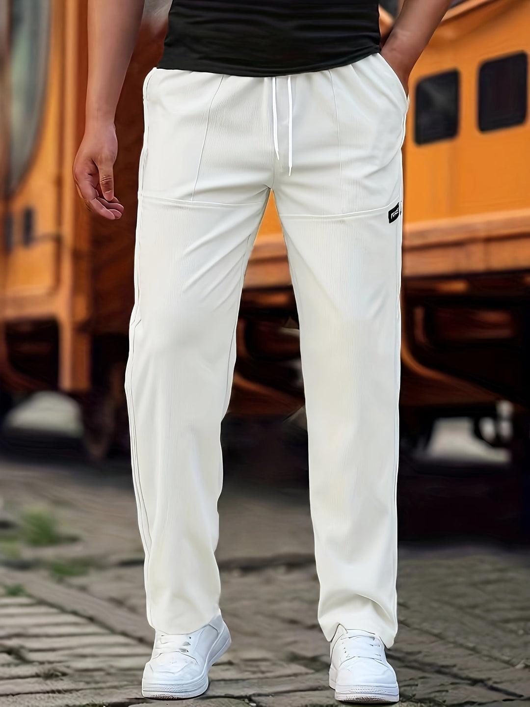 STRAIGHT CUT TROUSERS FOR MEN