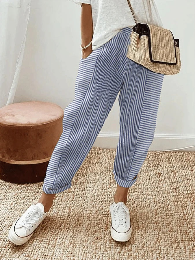 BEAUMONT NICE | PANTALONS RAYÉS STYLÉS POUR FEMMES