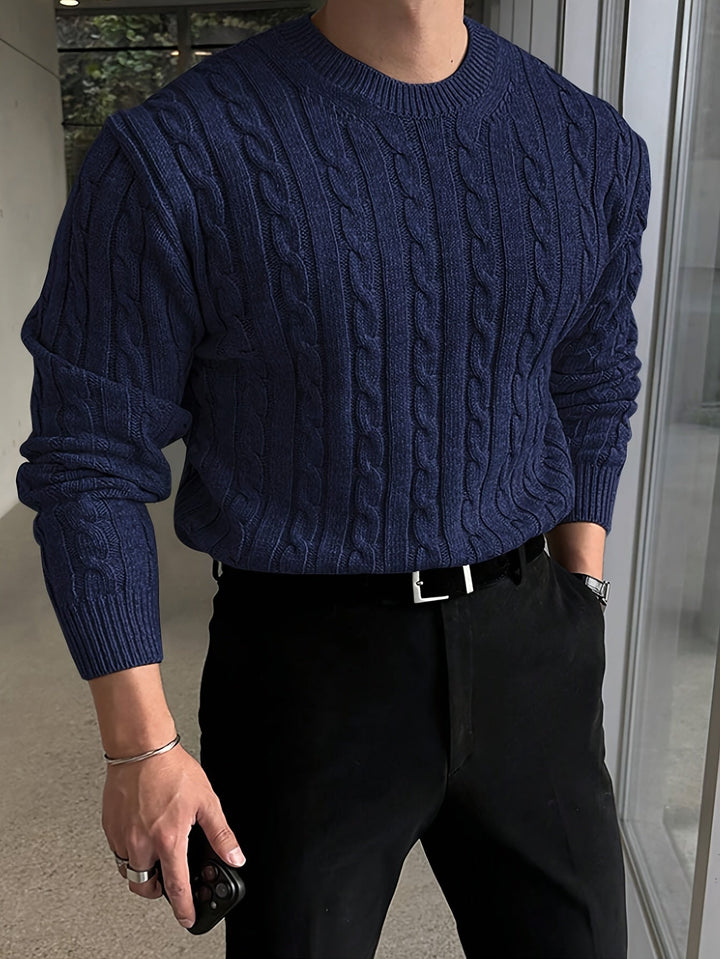 TWISTED KNIT SWEATER FOR MEN
