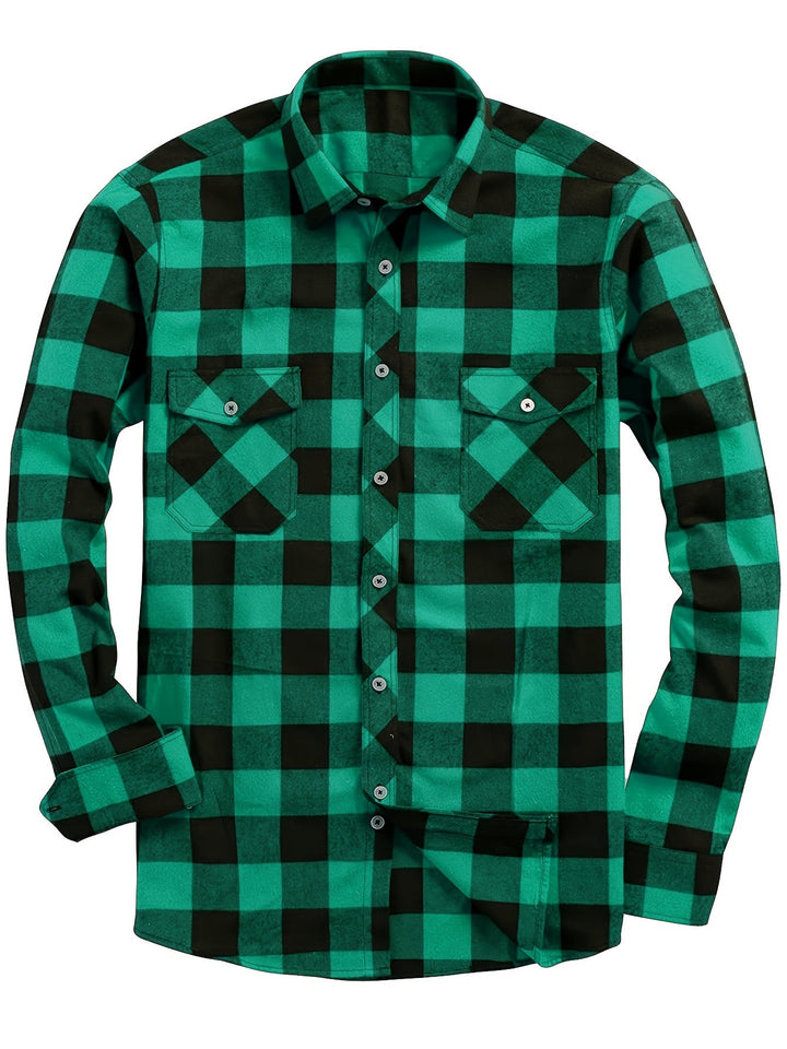 PLAID FLANNEL SHIRT FOR MEN