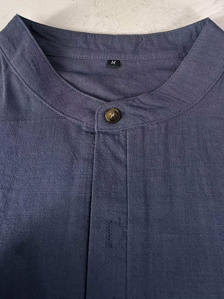 LOOSE STAND COLLAR SHIRT FOR MEN