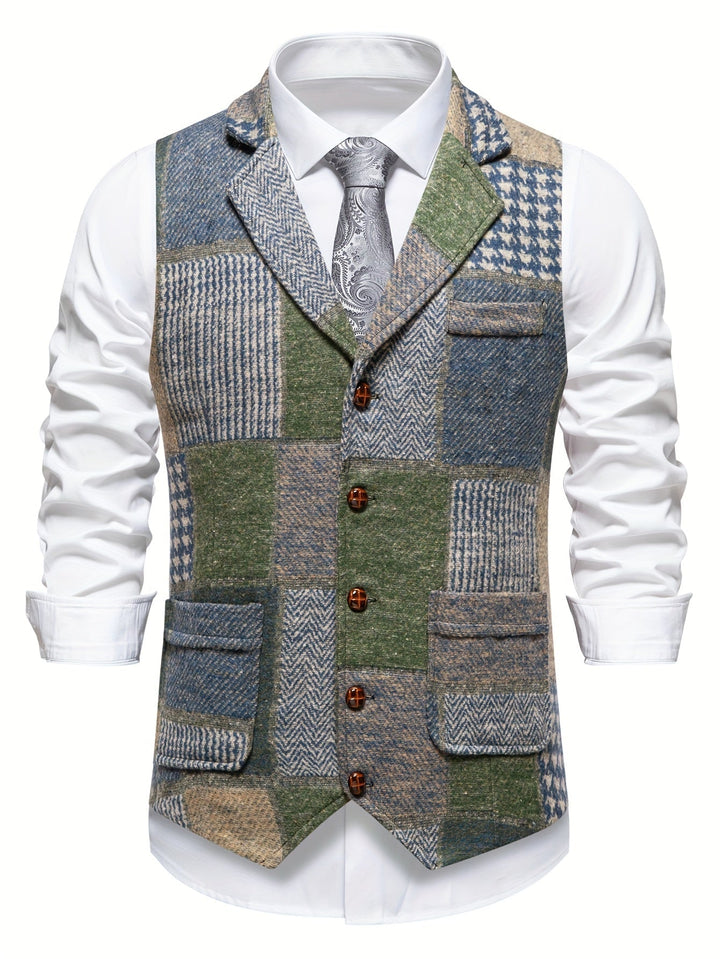 FORMAL TWEED VEST FOR MEN