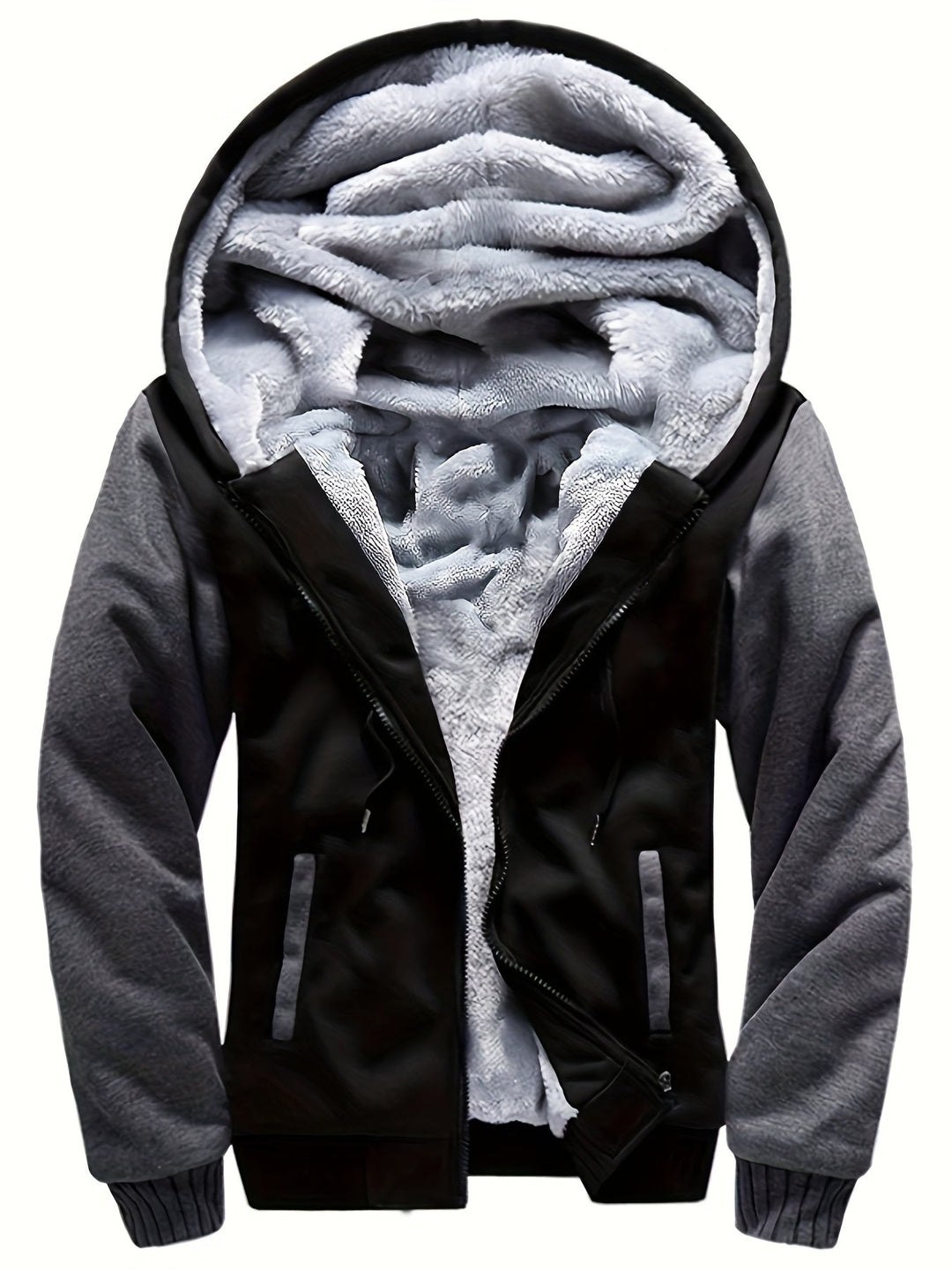 FLEECE HOODED JACKET FOR MEN