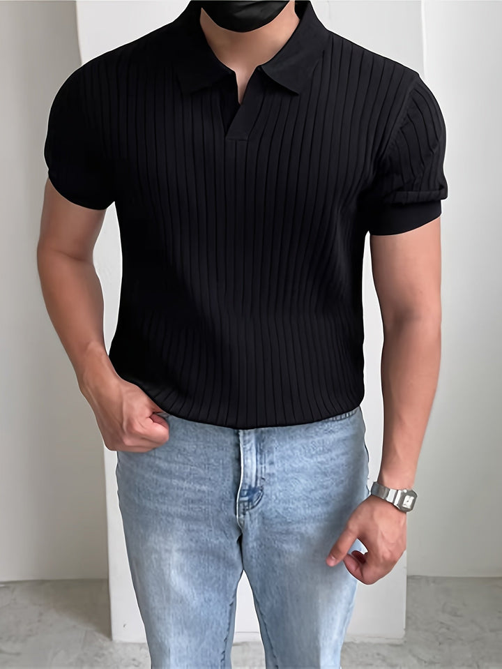 VISCOSE KNIT POLO FOR MEN